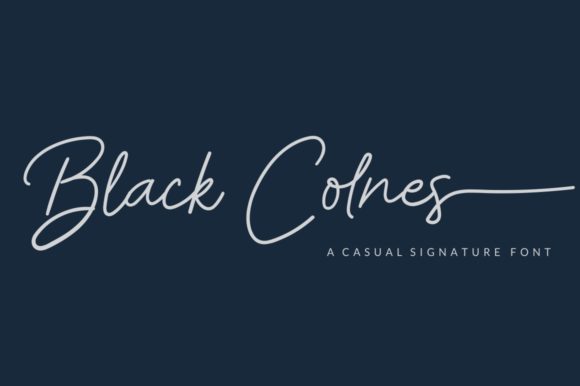 Black Colnes: A Handwritten Font for Elegant Web Design