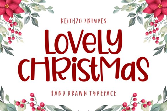 Discover Lovely Christmas: A Joyful Display Font for Creative Projects