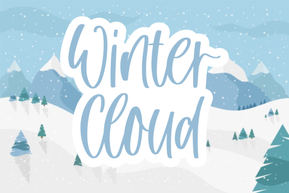 Winter Cloud: A Flowing Handwritten Font for Elegant Designs